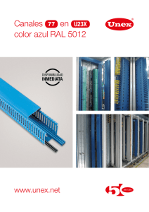 Canales 77 en U23X color azul RAL 5012