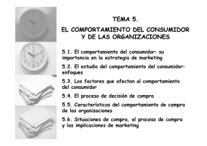 tema 5. el comportamiento del consumidor y de las organizaciones