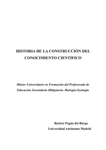 HISTORIA DE LA CONSTRUCCIÓN DEL CONOCIMIENTO