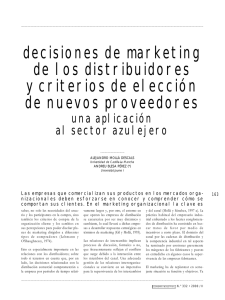 decisiones de marketing de los distribuidores y criterios de elección