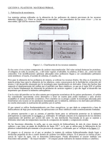 LECCION 8.- PLASTICOS / MATERIAS PRIMAS . 1.