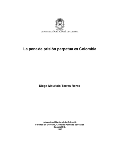 La pena de prisión perpetua en Colombia