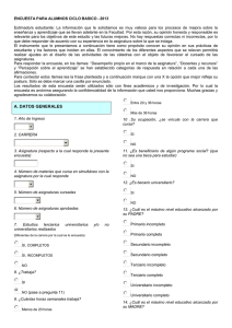 ENCUESTA PARA ALUMNOS CICLO BASICO