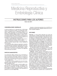 Medicina Reproductiva y Embriología Clínica