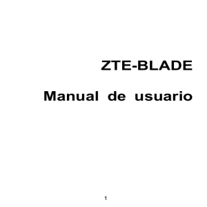 ZTE-BLADE Manual de usuario