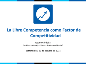 Desempeño de Colombia en índices de competitividad El
