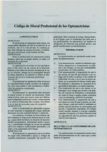 Código de Moral Profesional de los Optometristas