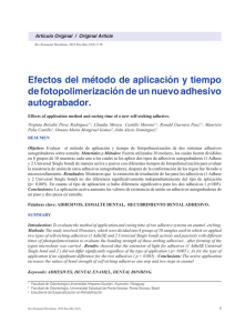 Efectos del método de aplicación y tiempo de fotopolimerización de