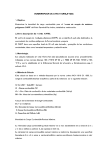 determinación de carga combustible