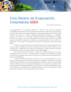 Ciclo Binario de Evaporación Instantánea iiDEA