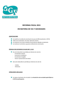 Reforma Fiscal 2015 Iva y Sociedades