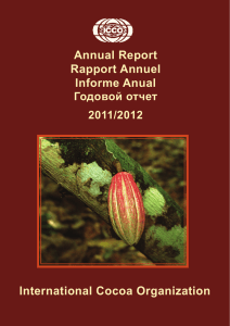 International Cocoa Organization Annual Report Rapport Annuel