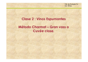 Clase 2 : Vinos Espumantes Método Charmat – Gran vass o Cuvée