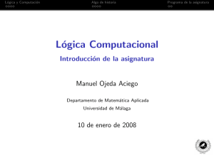 Lógica Computacional - Universidad de Málaga