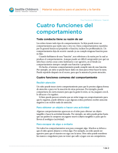 PE1913S Four Functions of Behavior - Spanish
