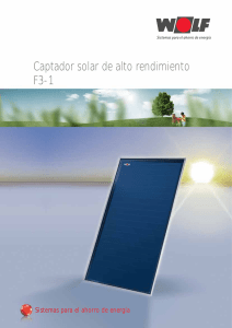 Captador solar de alto rendimiento F3-1