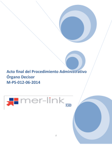 m-ps-012-06-2014 órgano decisor - Mer-Link