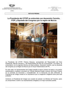 La Presidenta del CITOP se entrevista con Ascensión Carreño, ITOP