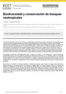 Biodiversidad y conservación de bosques neotropicales