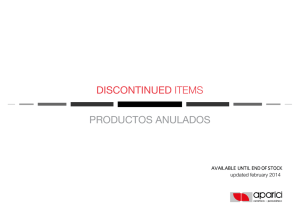 discontinued items productos anulados