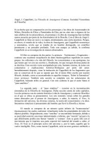 Ángel, J. Cappelletti, La Filosofía de Anaxágoras