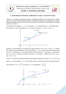 polinomios de Taylor y teorema de Taylor.