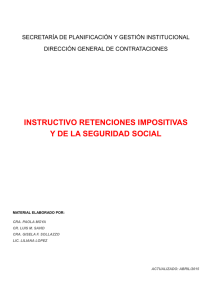 INSTRUCTIVO DE RETENCIONES - Universidad Nacional de