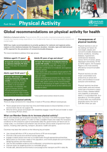 Fact Sheet on Physical Activity: Global