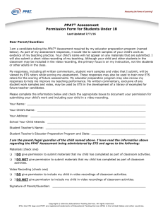 PPAT Permission Form for Students Under 18 English and Spanish