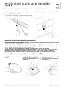 Manual de instrucciones para el uso del motorreductor SPINBUS