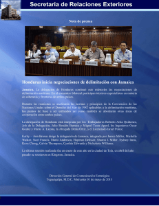Honduras inicia negociaciones de delimitación con Jamaica