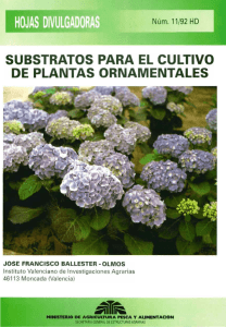 substratos para el cultivo de plantas ornamentales