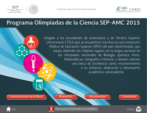 Programa Olimpiadas de la Ciencia SEP-AMC 2015