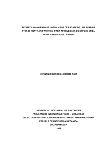 0 redireccionamiento de los ductos de escape de una turbina pt6a