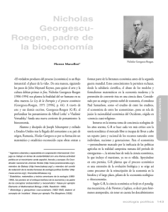 Nicholas Georgescu- Roegen, padre de la