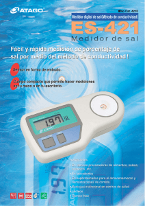 Fácil y rápida medición de porcentaje de sal por medio del método