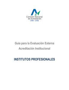 INSTITUTOS PROFESIONALES - Comisión Nacional de Acreditación