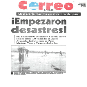 Río Paucartambo desaparece a pueblo entero Huaico arrasa 120