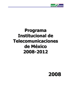 Programa Institucional de Telecomunicaciones de México 2008-2012