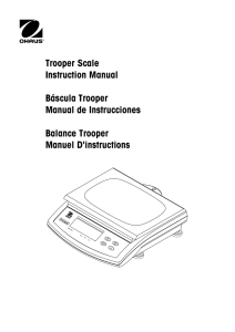Trooper Scale Instruction Manual Báscula Trooper Manual
