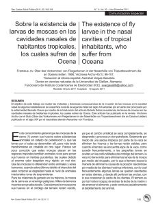 Sobre la existencia de larvas de moscas en las cavidades nasales