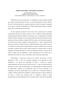 CRISIS FINANCIERA Y RECESIÓN ECONÓMICA por Jesús Huerta