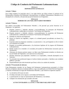 Código de Conducta del Parlamento Latinoamericano