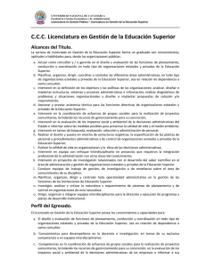 C.C.C. Licenciatura en Gestión de la Educación Superior