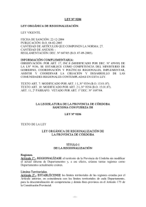 Ley 9206 - Gobierno de la Provincia de Córdoba