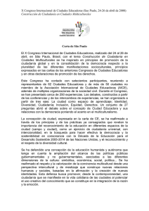 Carta de São Paulo - Ciudades Educadoras