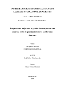 Propuesta de mejora en la gestión de compras de una empresa