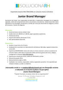 Junior Brand Manager