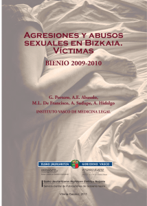 Agresiones y abusos sexuales en Bizkaia. Víctimas: Bienio 2009-2010
