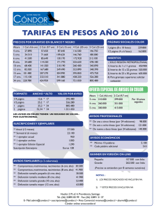 tarifas en pesos año 2016 - Deutsch